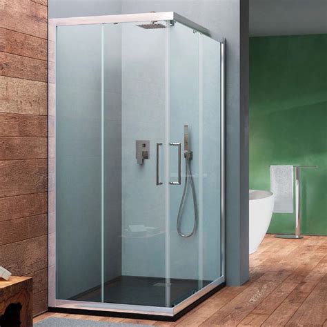 Corner Sliding Shower Enclosure X In Transparent Glass Mm Thick