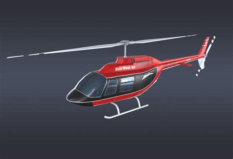 3d Model Helicopter Bell 206 Vr Ar Low Poly Cgtrader