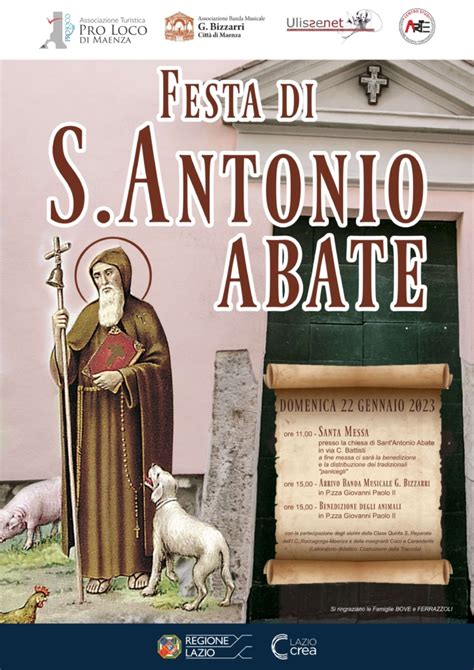 Festa Di Santantonio Abate Pro Loco Di Maenza