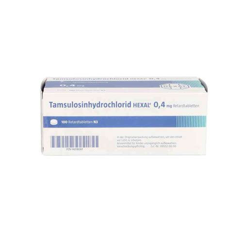 Tamsulosinhydrochlorid Hexal 0 4 Mg Retardtabletten 100 Stk