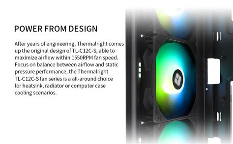 Amazon.com: Thermalright TL-C12C-S X3 CPU Fan 120mm ARGB Case Cooler ... 