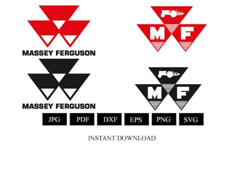 Massey Ferguson Vector / Instant Download / Print Cut Template / DXF / SVG / EPS / Jpg / Png ...