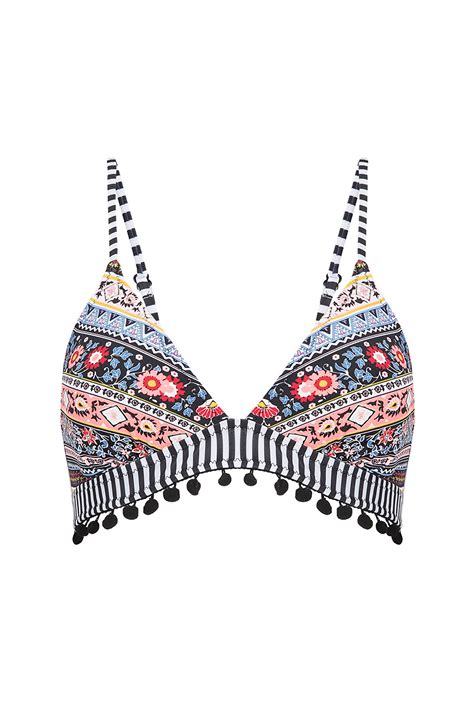 Casablanca Bralette Bikini Üstü PLNMGNQR19IY BPR Baskılı Penti