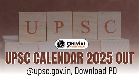 Upsc Calendar 2025 Revised