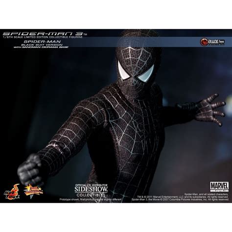 Spider Man Black Suit Version Sixth Scale Figure By Hot Toys