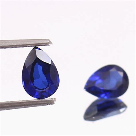 Aaa Natural Ceylon Cornflower Blue Sapphire Loose Pear Gemstone Cut