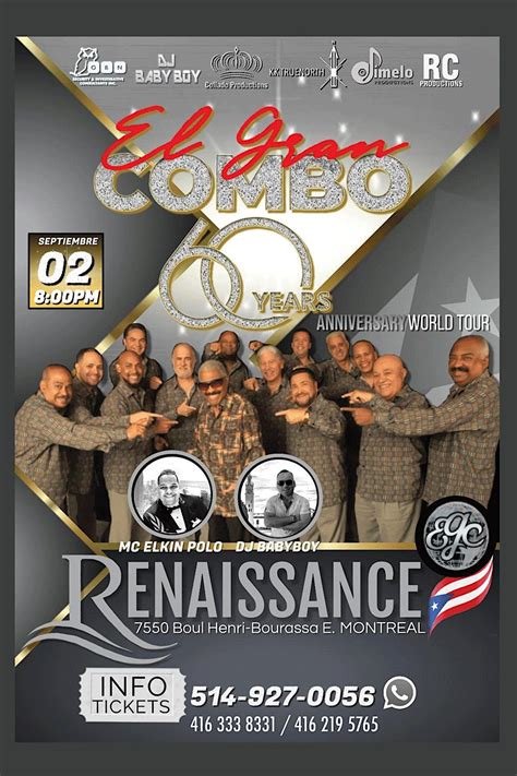 El Gran Combo 60th Anniversary World Tour 2022 Renaissance Montréal