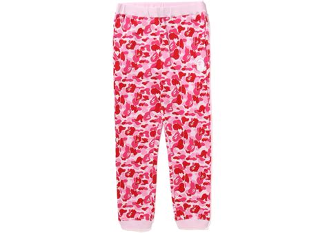 Bape Abc Camo Crystal Stone Sweat Pants Pink Mens Fw23 Us