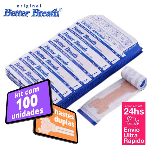 100 Unid Respire Melhor Better Breath Dilatador Nasal Adesivo Shopee