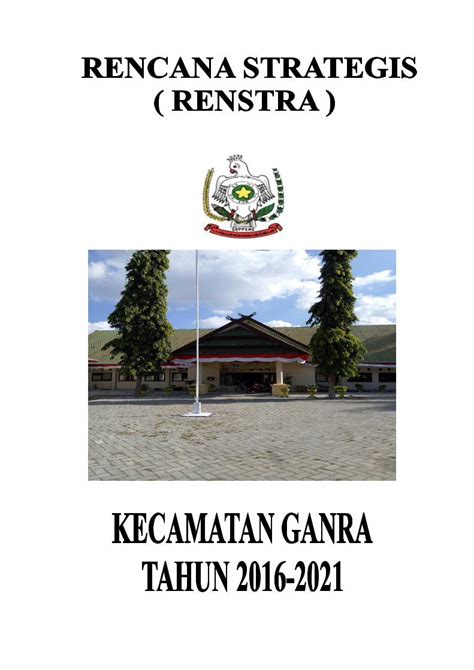 Pdf Kata Pengantar Soppengkab Go Id Renstra Kecamatan Ganra Tahun