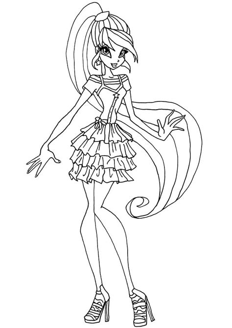 Coloriage Stella De Winx T L Charger Et Imprimer Gratuit Sur