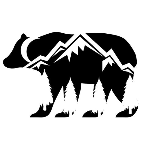 Mountain Bear Svg Etsy