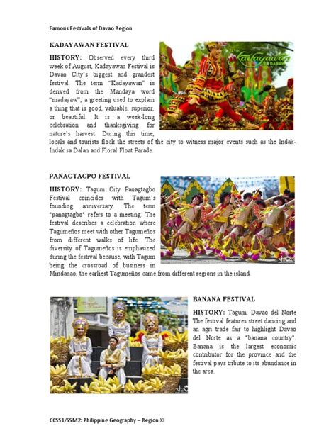 Region XI - Festivals | PDF | Festival | Cebu