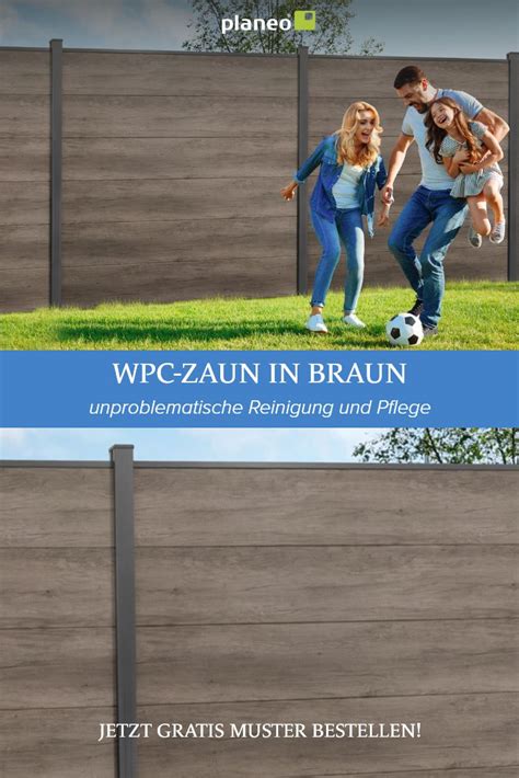 Wpc Zaun In Braun Pflegeleichte Qualit T In Zeitlosem Design Wpc