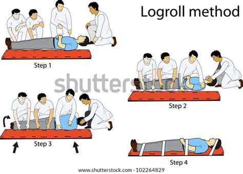 Log Roll Method Cervical Spine Transfer Stock Vector (Royalty Free ...