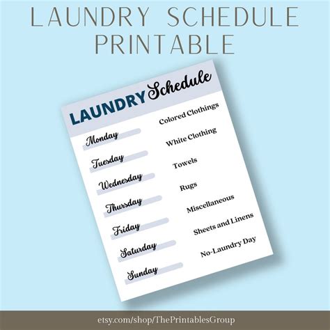 Laundry Cheat Sheet Etsy