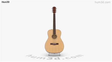 Acoustic Guitar 3d Model By Youtube