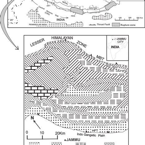 Geological Map Of Jammu Region After Raiverman Et Al 1983 And