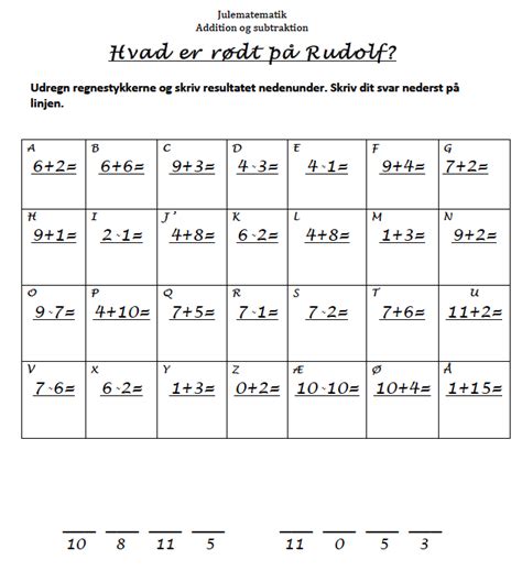 Matematikopgaver Matematik Klasse