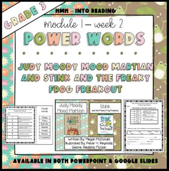 Hmh Into Reading Module Week Power Words Judy Moody And Stink