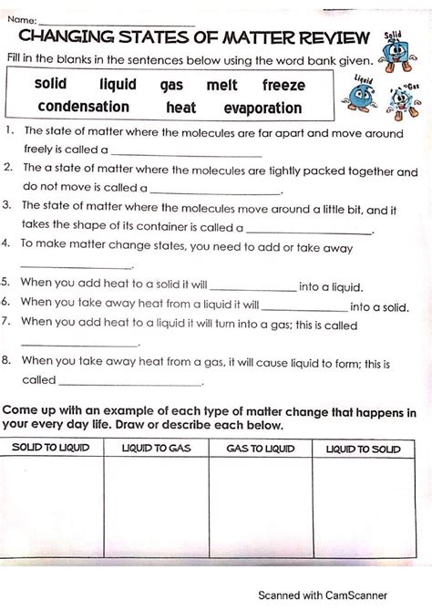 Changes Of States Of Matter Worksheet Twinkl Twinkl Worksheets