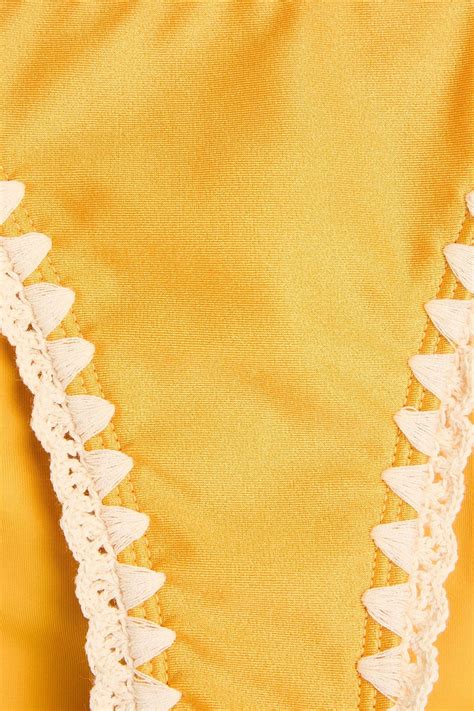 ZIMMERMANN Crochet Trimmed Triangle Bikini THE OUTNET