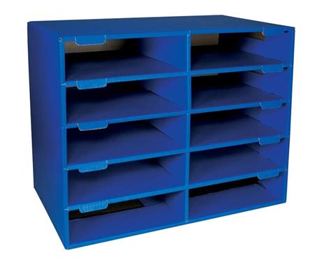 Classroom Keepers Mailbox 10 Slot Blue 16 5 8 H X 21 W X 12 7 8 D 1 Unit Classroom Keepers