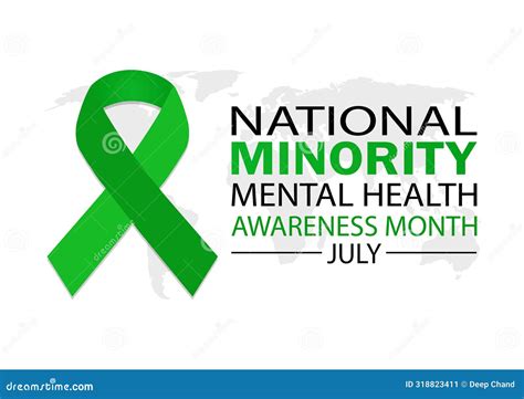 Minority Mental Health Awareness Month Banner Poster Card And Background Design Vector