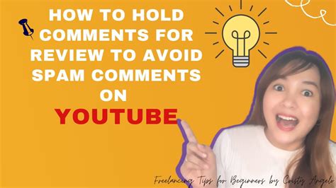 How To Hold Comments For Review On Your Youtube Channel How To Avoid