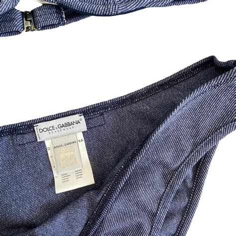 Dolce Gabbana Denim Look Bikini Sku Labelled Depop