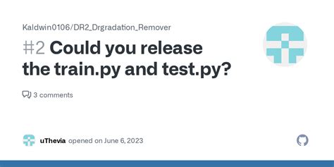 Could You Release The Train Py And Test Py Issue 2 Kaldwin0106