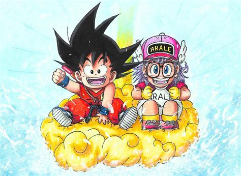 Son Goku And Arale Akira Toriyama Tribute By Kcmpssj On Deviantart
