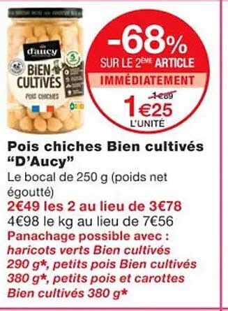 Promo Pois Chiches Bien Cultiv S D Aucy Chez Monoprix Icatalogue Fr