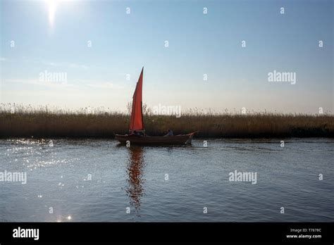 Sailboat, Thurne River Stock Photo - Alamy