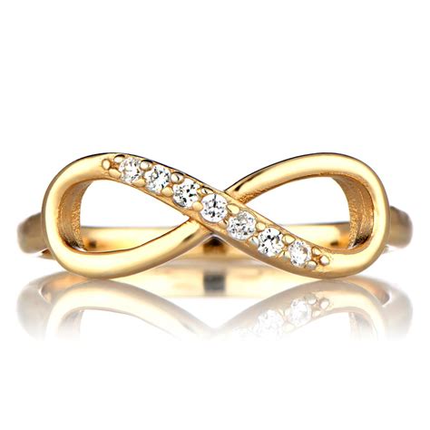 Emitations Noemies Gold Cubic Zirconia Infinity Ring Jewelry Rings