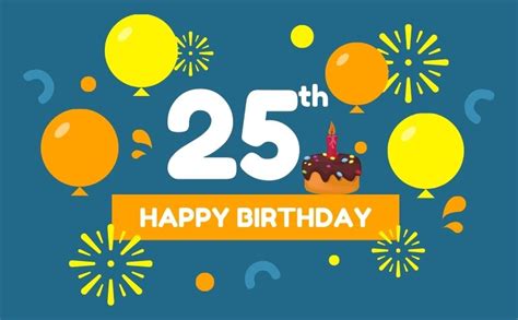 Happy 25th Birthday Wishes and Messages with Images