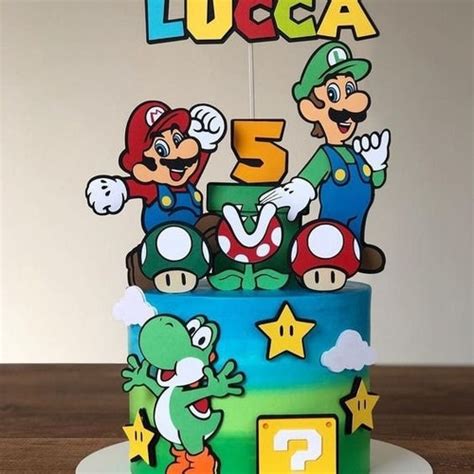 Mario Kart Birthday Party Mario Kart Cake Topper Super Etsy