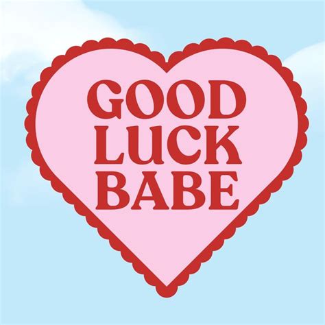Good Luck Babe Sticker Chappell Roan Sticker Waterproof Trendy Heart Sticker Midwest Princess