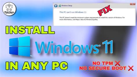 How To Install Windows 11 On Any Pc No Tpm No Uefi Secure Boot