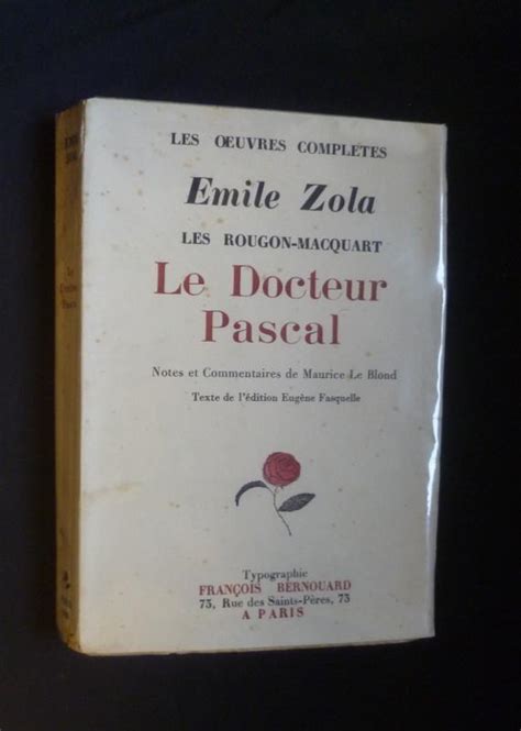 Les Rougon Macquart Le Docteur Pascal By Zola Emile Inconnu 1928