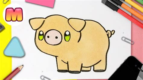 Como Dibujar Un Cerdo O Chancho Kawaii Dibujos Faciles Kawaii