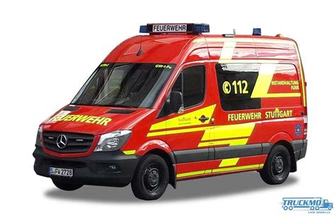 Herpa Berufsfeuerwehr Stuttgart Mercedes Benz Sprinter High Roof