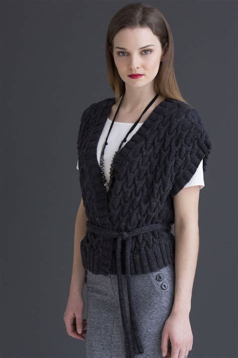 Desdemona Vest In ZARA PRINT MELANGE Tahki Stacy Charles Knitting