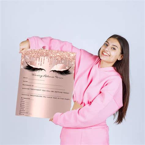 Waxing Depilation Liability Waiver Release Rose Flyer Zazzle