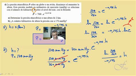 Problema Usando Logaritmos Presi N Atmosf Rica Disminuye Con La Altura