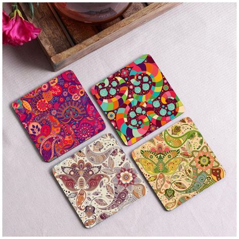 Buy Crazy Sutra Premium Hd Printed Standard Size Coasters For Tea