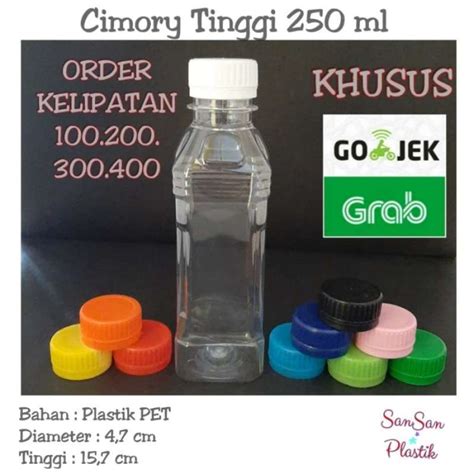 Promo Botol Plastik 250ml Botol Cimory Tinggi 250 Ml Isi 100 Gojek