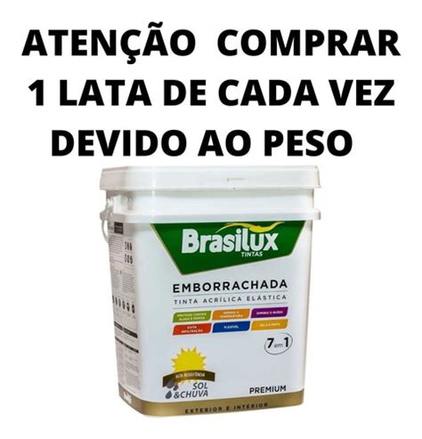 Tinta Emborrachada Branco L Impermeabilizante Brasilux Frete Gr Tis