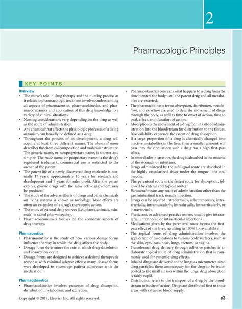 Chapter 002 Pharm Notes Copyright 2017 Elsevier Inc All Rights