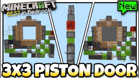 Minecraft 3x3 Piston Door Schematic 3x3 Piston Door Schemati